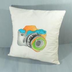 Quirky camera cushion