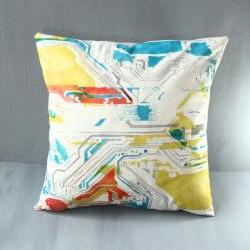 Funky circuit board pillow